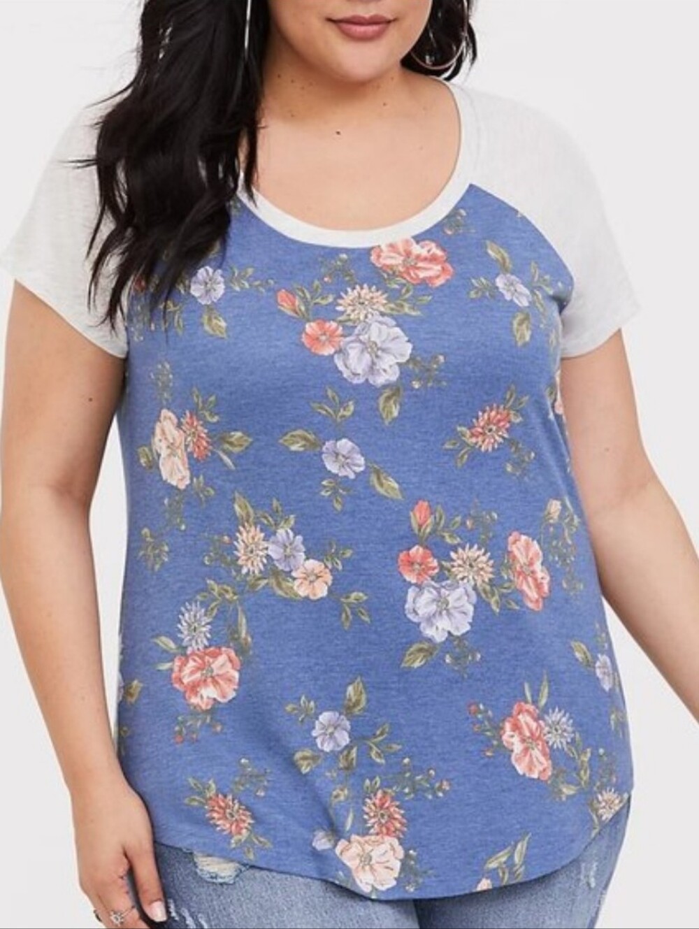 Torrid Scoop Neck Floral Classic Tee